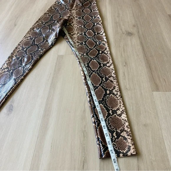 Commando Faux Leather Snakeskin Print Leggings size S - Picture 4 of 6